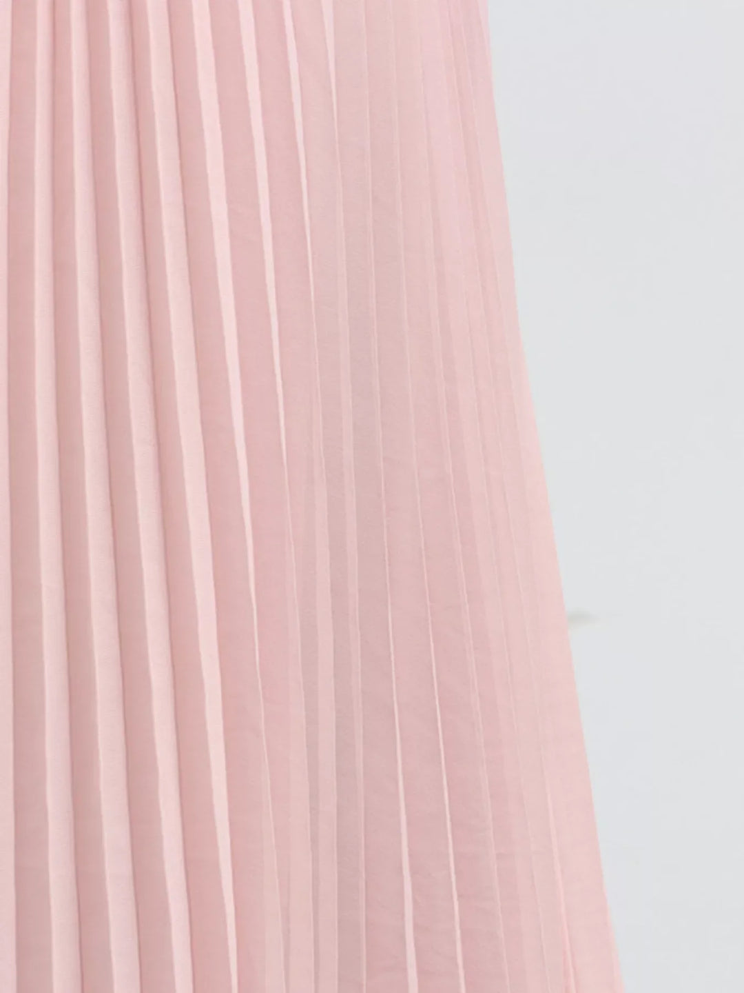 Frill Lapel Collar Top and Pleated Skirt Set