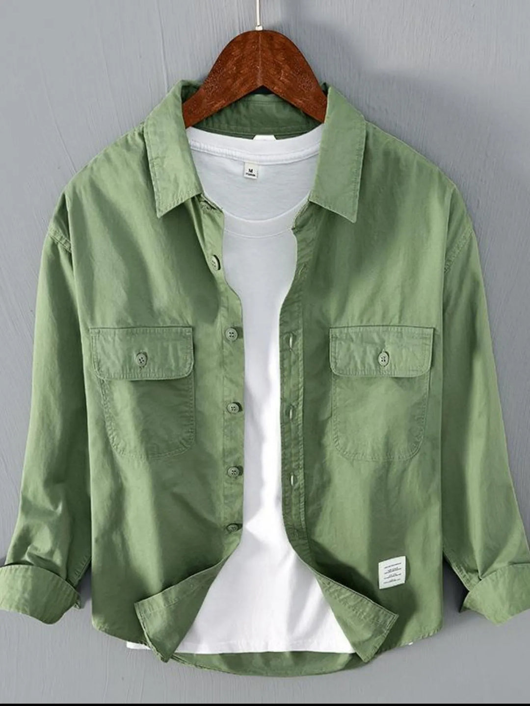 Men's Plus Size Button Up Long Sleeve Shirt