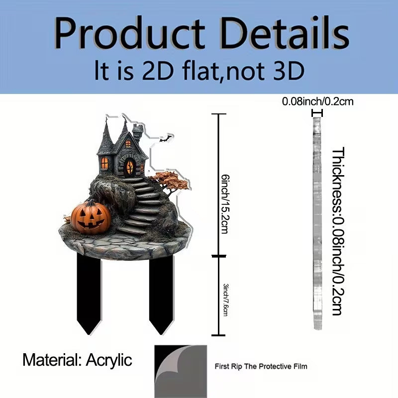 Acrylic Halloween Garden Decoration Picks