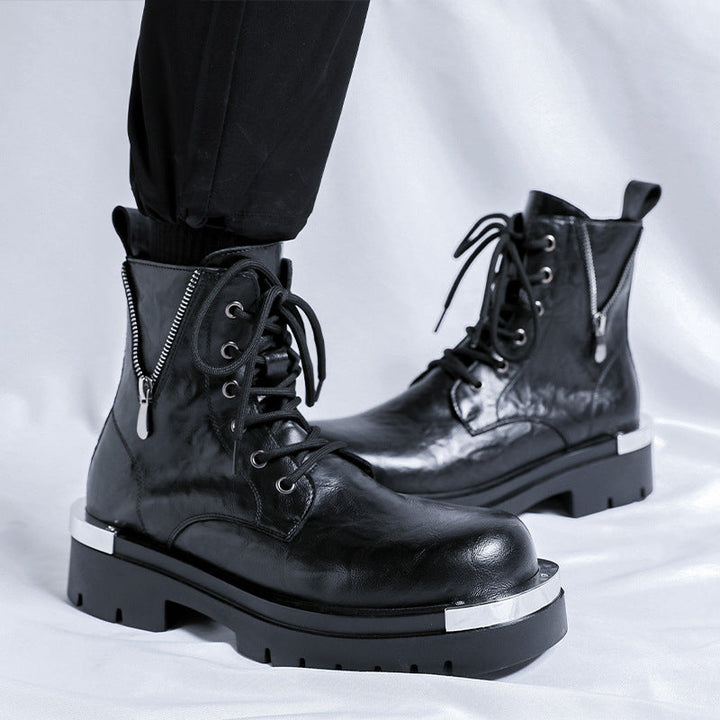 British-style Vintage Fashion Mens Side-zip Boots