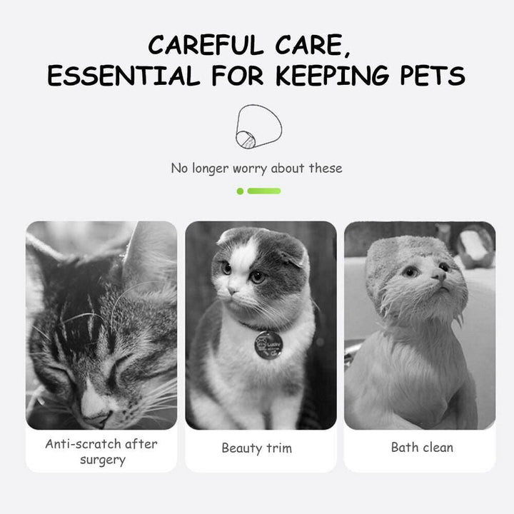Adjustable Pet Neck Cone Recovery Pet Cat Recovery Collar Cat Soft Lemon Neck Cone Adjustable Pet E Collar After Surgery, Wound Healing Protective Cat Elizabethan Collar For Kitten & Puppy