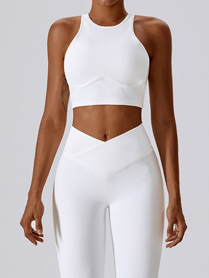 Moderate Support Racerback Tank with Cutout Detail