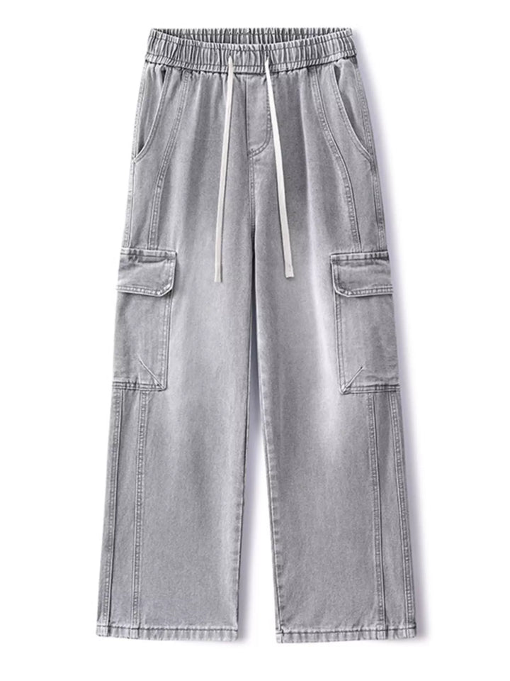 Men's Full Size Wide Leg Cargo Jeans Plus Size