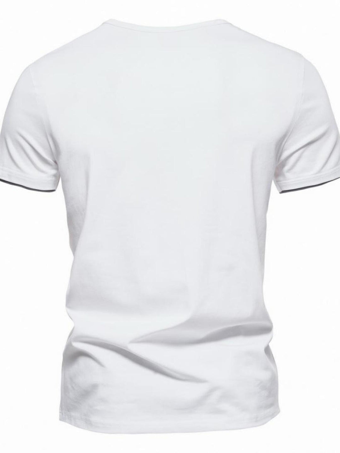 Men's Plus Size Slim Fit Notched Casual T-Shirt