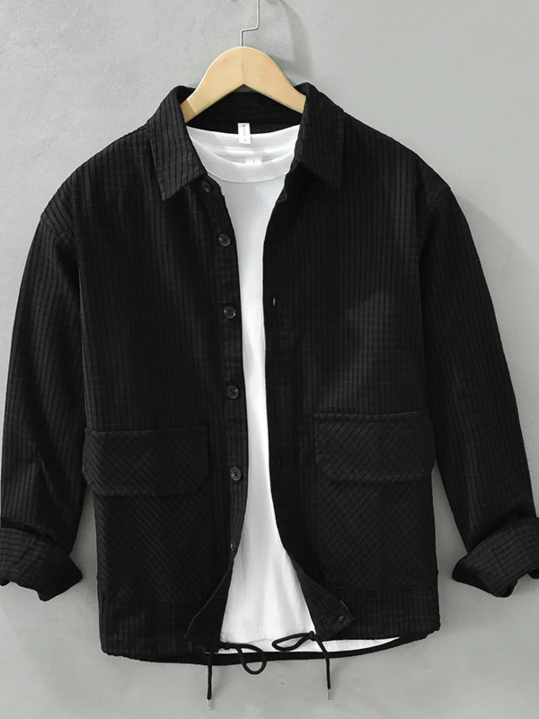 Men's Plus Size Button Up Long Sleeve Shirt