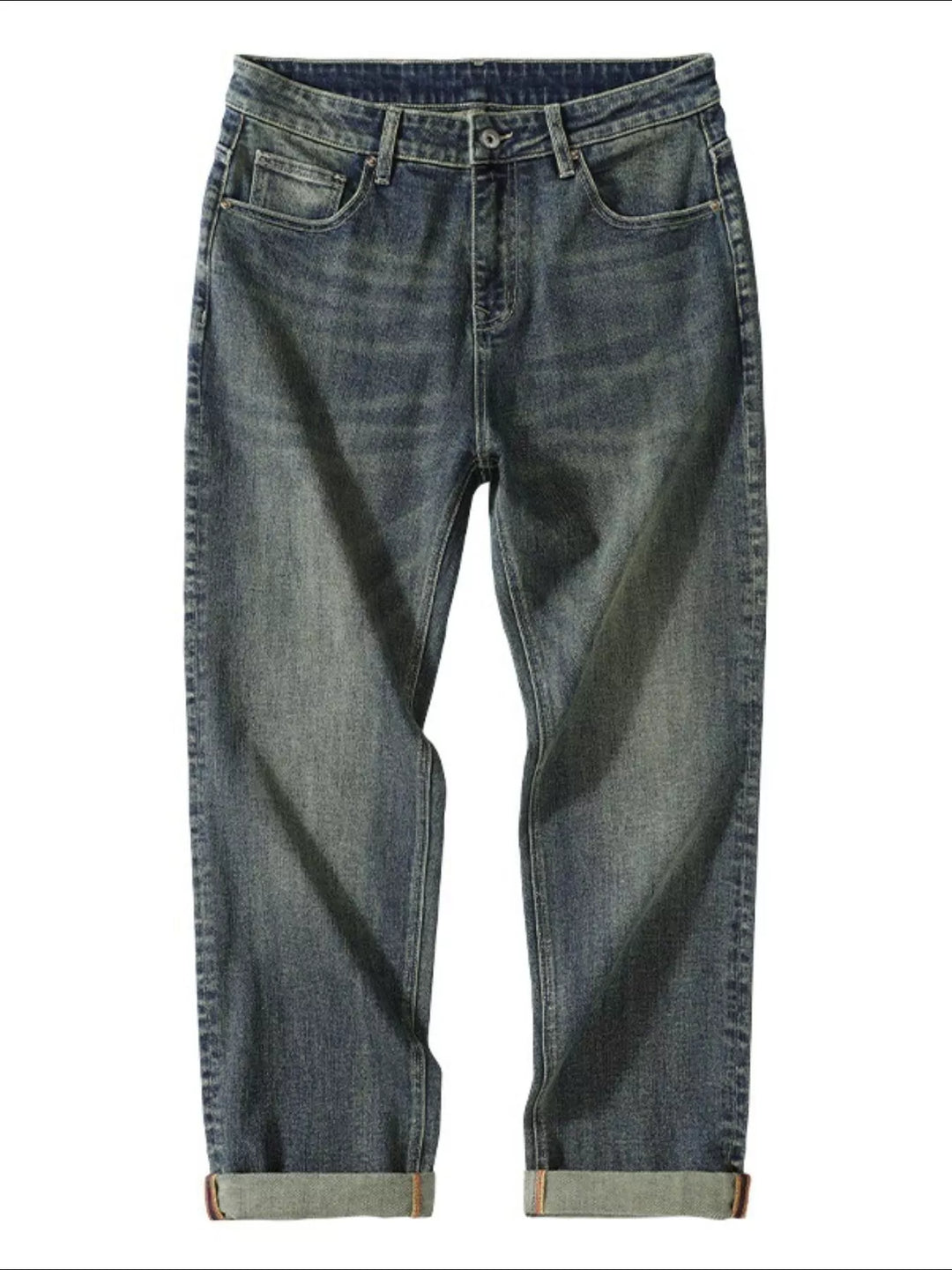 Men's Washed Wide Leg Jeans