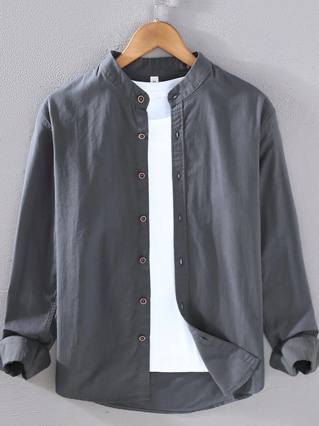 Men's Plus Size Button Up Long Sleeve Shirt