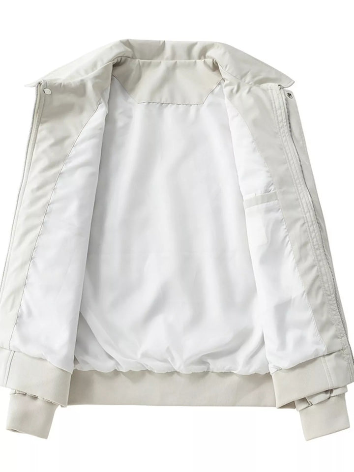 Men's Plus Size Zip Up Long Sleeve Jacket