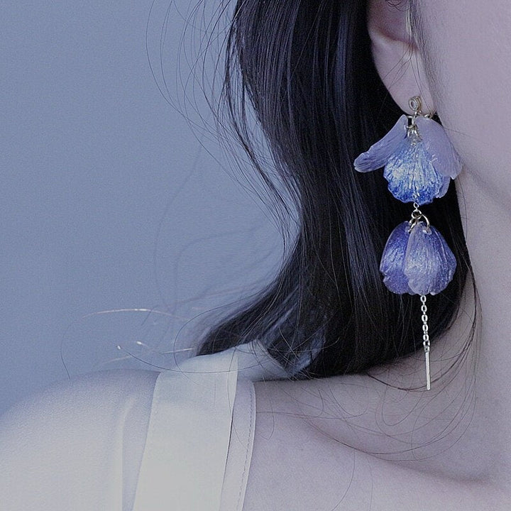 Handmade Acrylic Petal Pearl-Effect Versatile Earrings