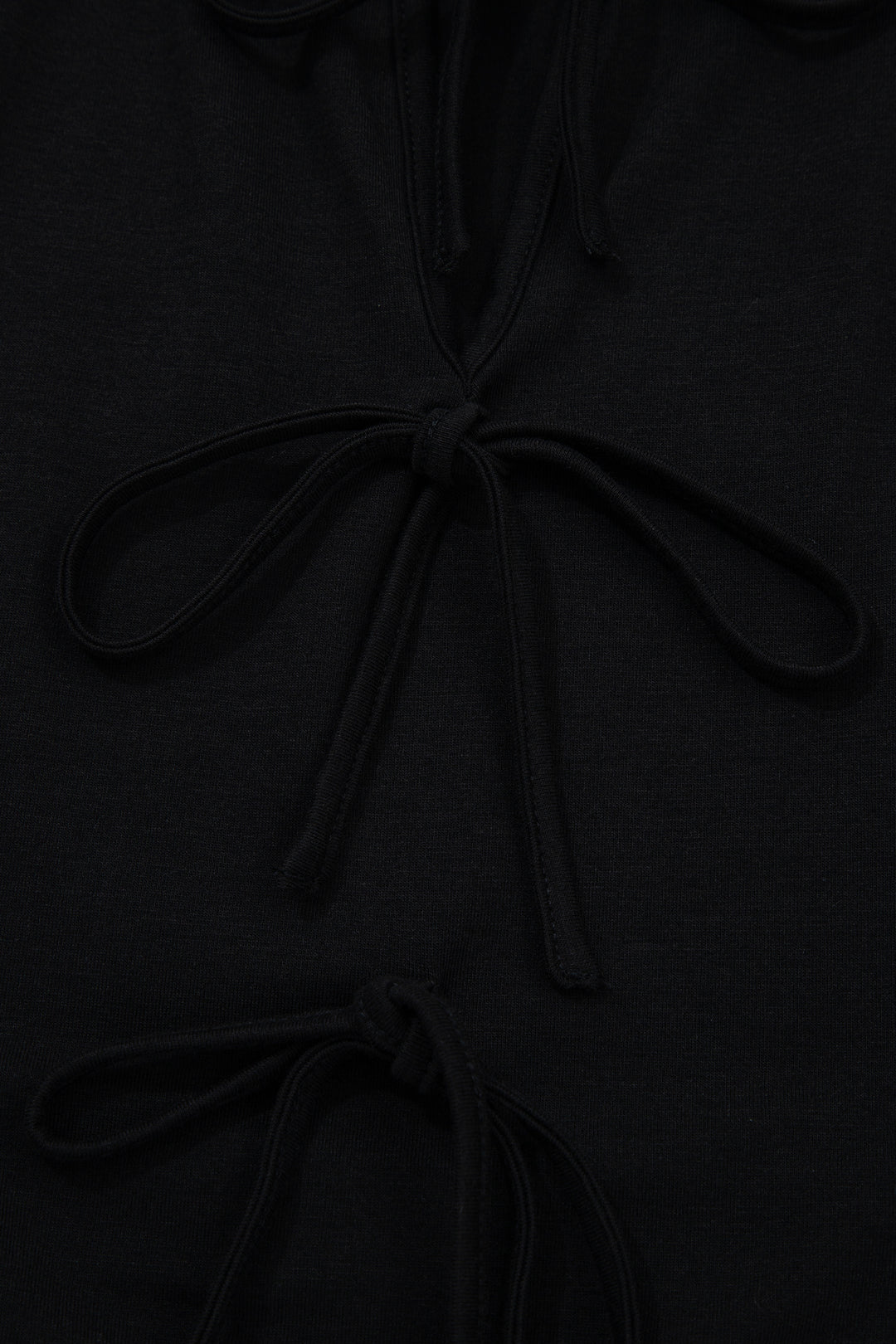 Black Plus Size Solid Color Bow Tie Peplum Tank Top
