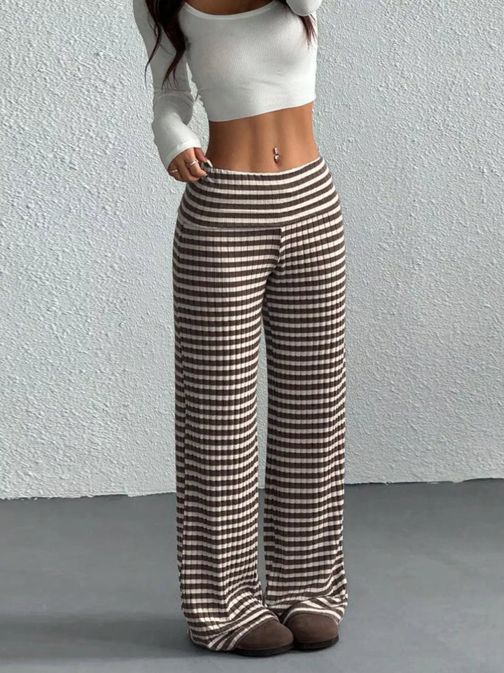 Striped Wide Leg Pants