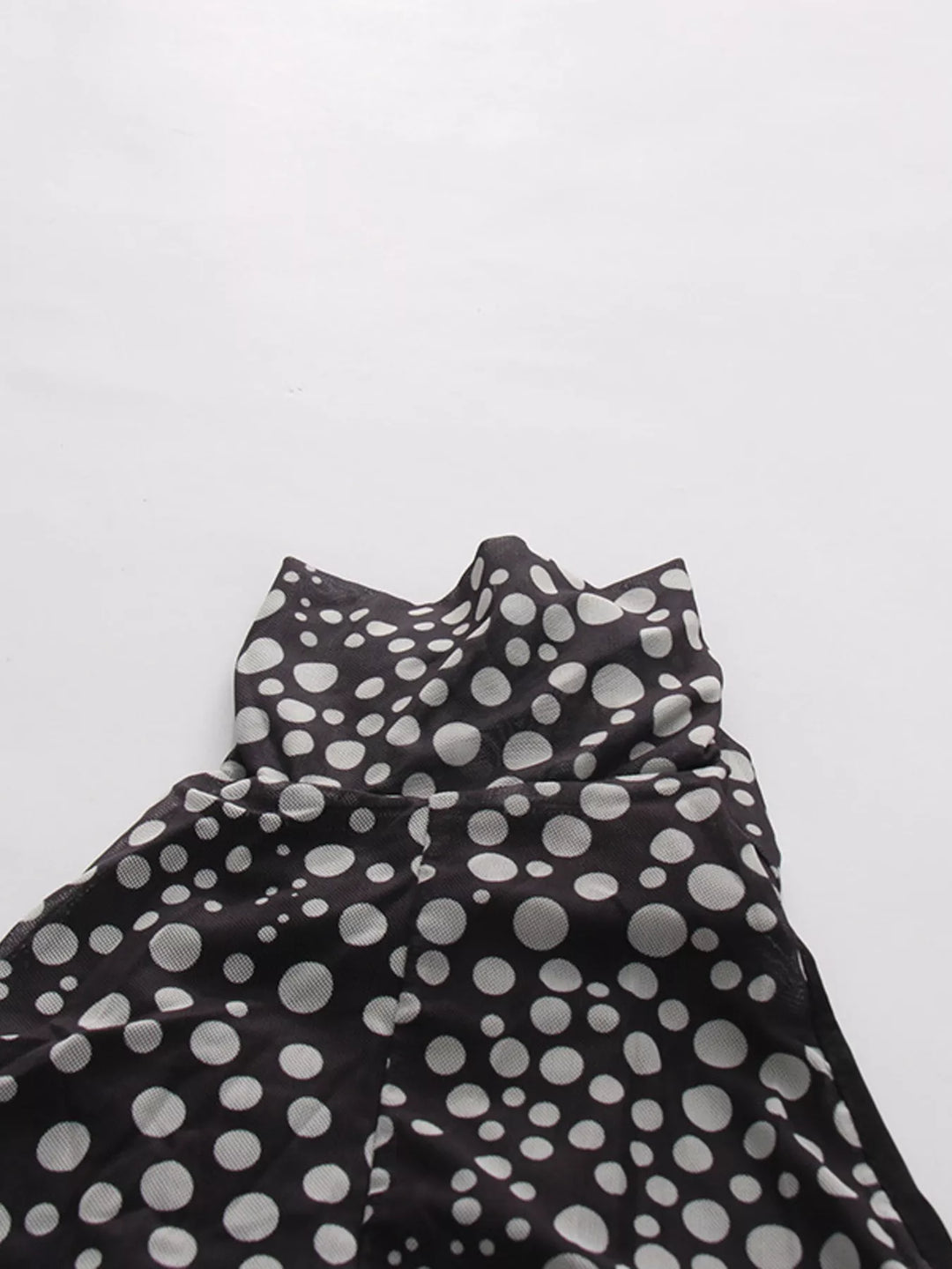 Halter Neck Polka Dot Maxi Dress