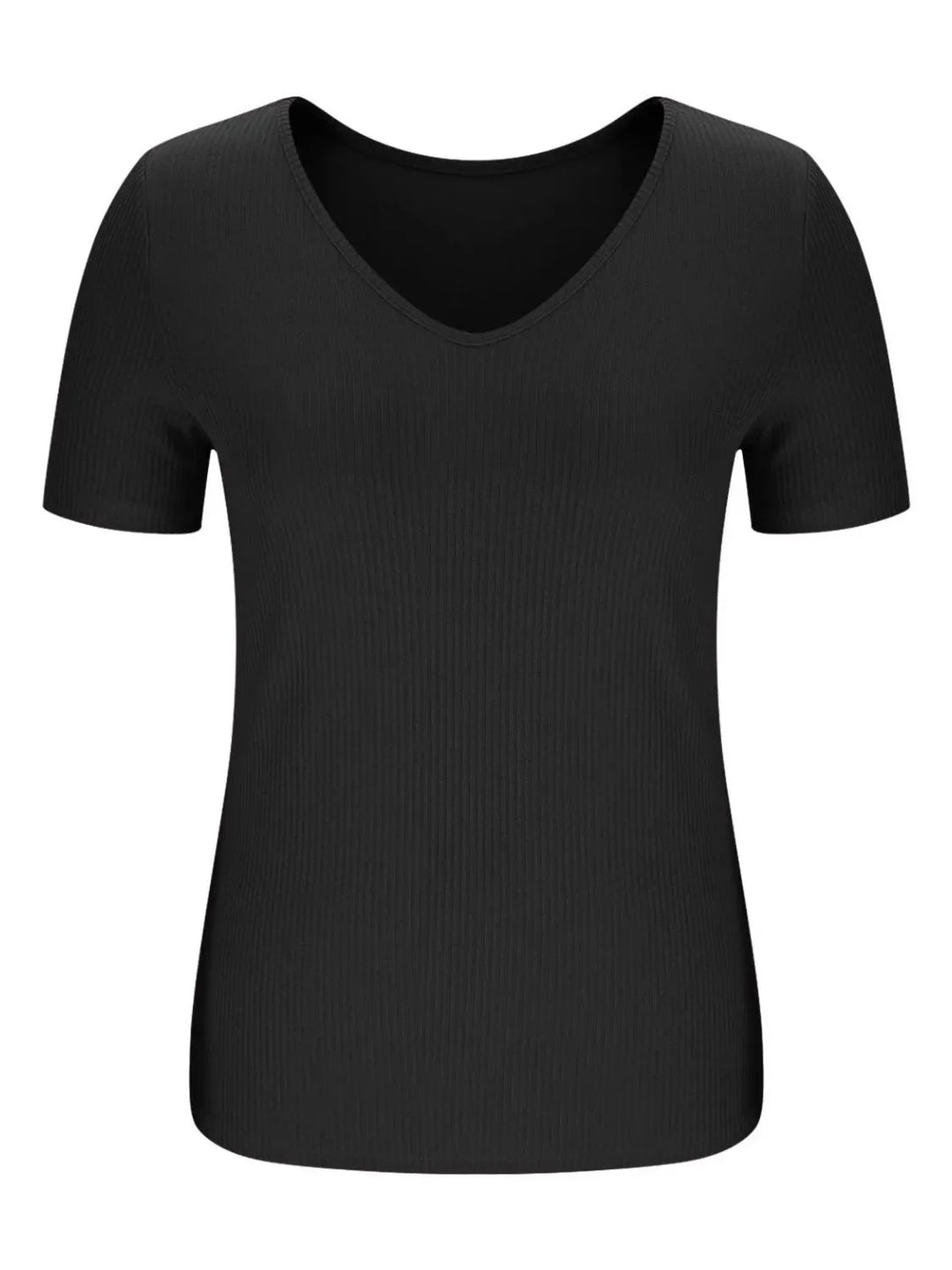Solid V-Neck Short Sleeve T-Shirt