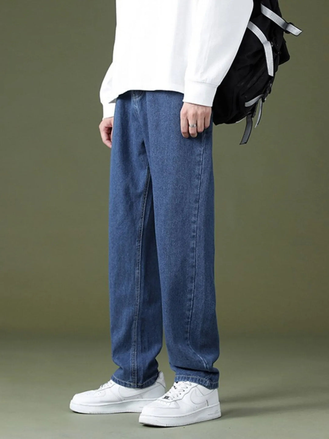 Men's Full Size Washed Relaxed Fit Jeans Plus Size