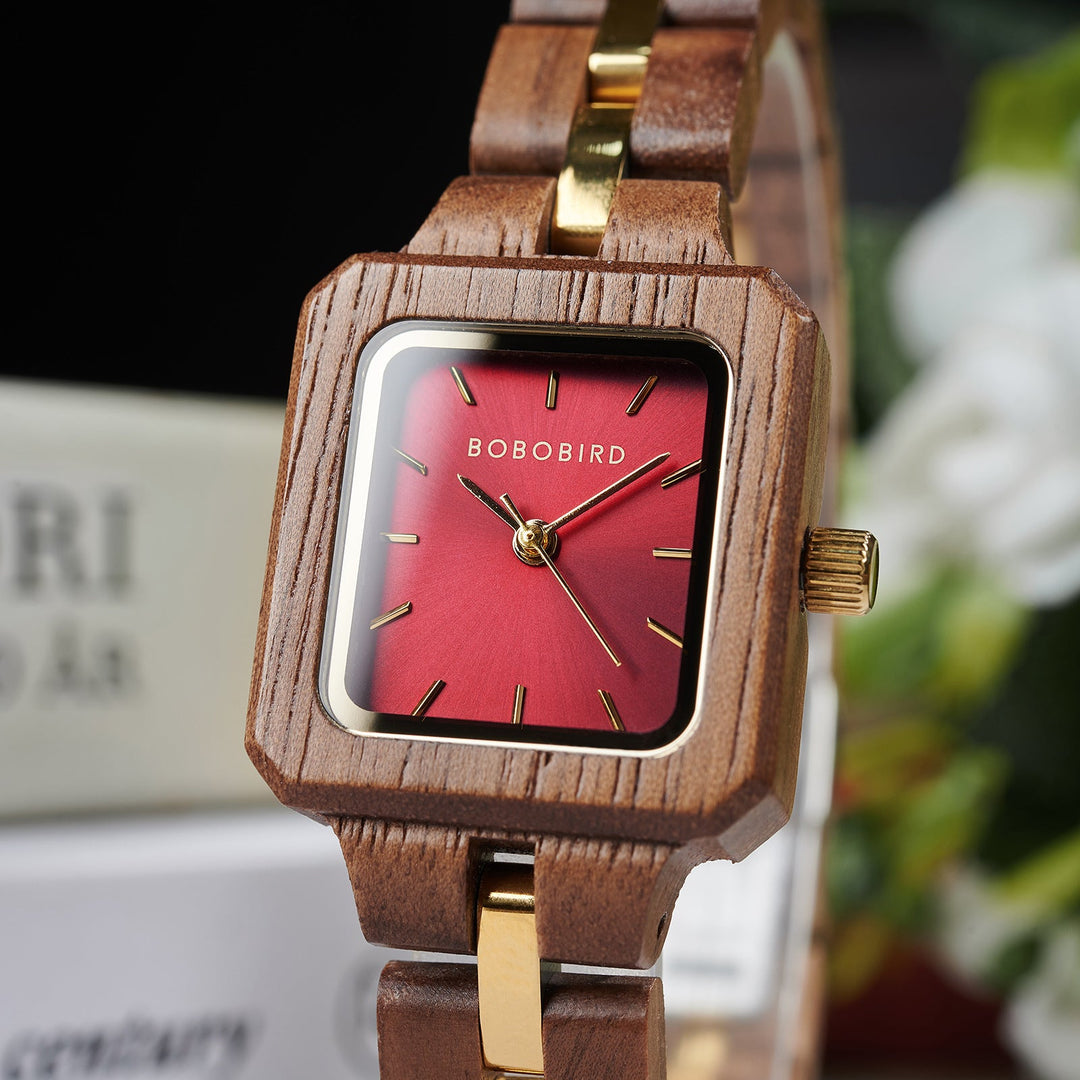 Wooden Wooden Watch Womens Three-Color Quartz Watch