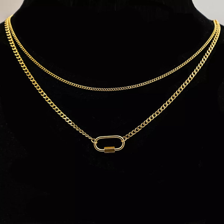 18K Gold-Plated Double Layered Necklace