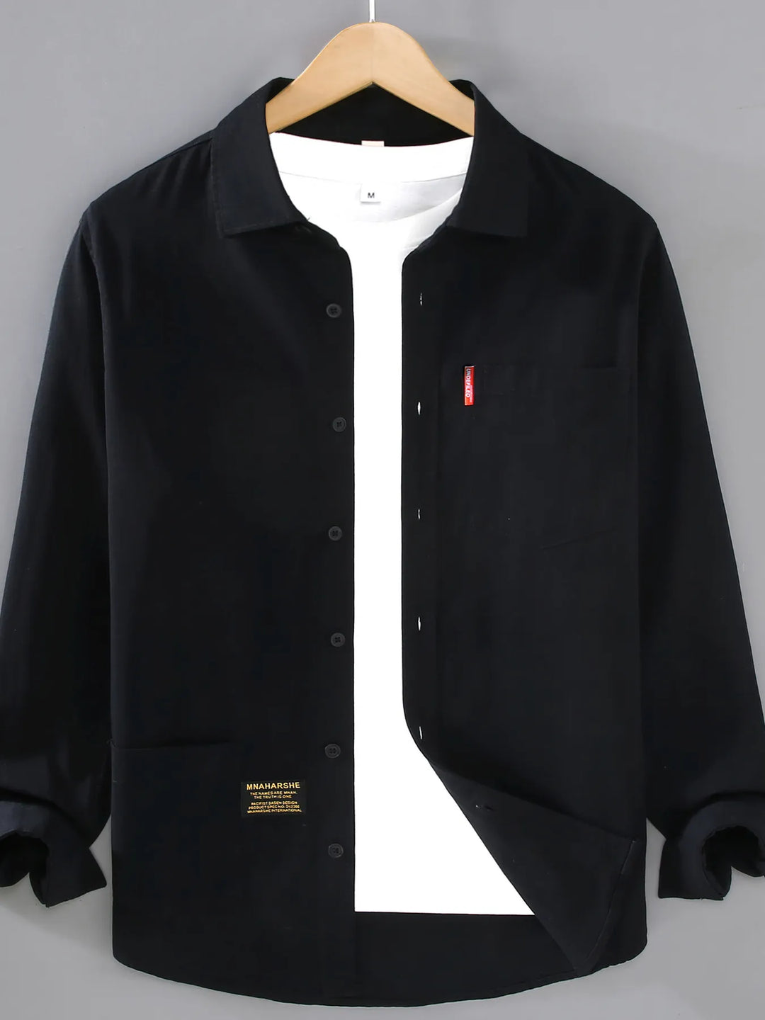 Men's Plus Size Button Up Long Sleeve Shirt