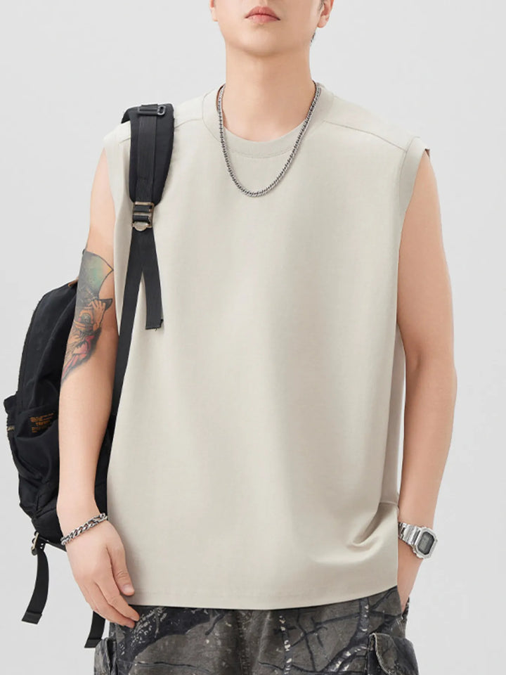 Men's Plus Size Round Neck Tank
