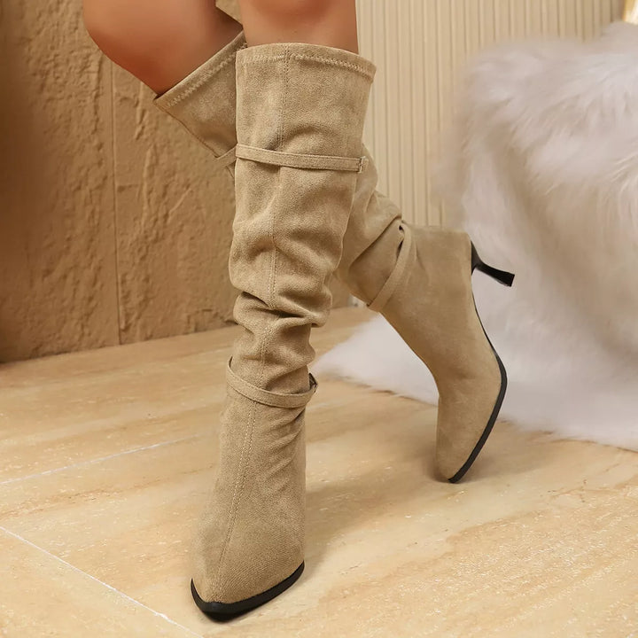 Point Toe Kitten Heels Boots