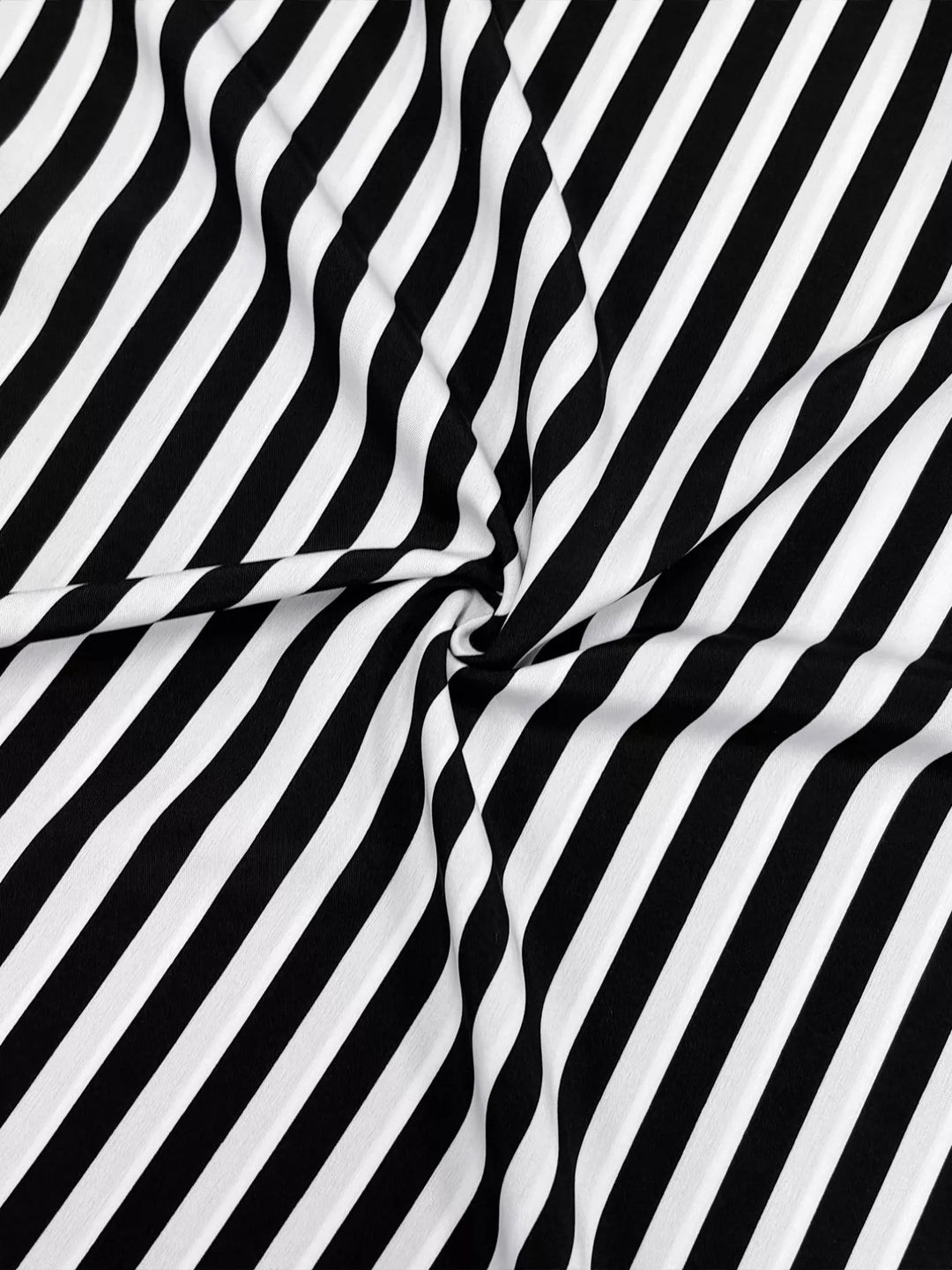 Striped Notched Long Sleeve Midi Dress