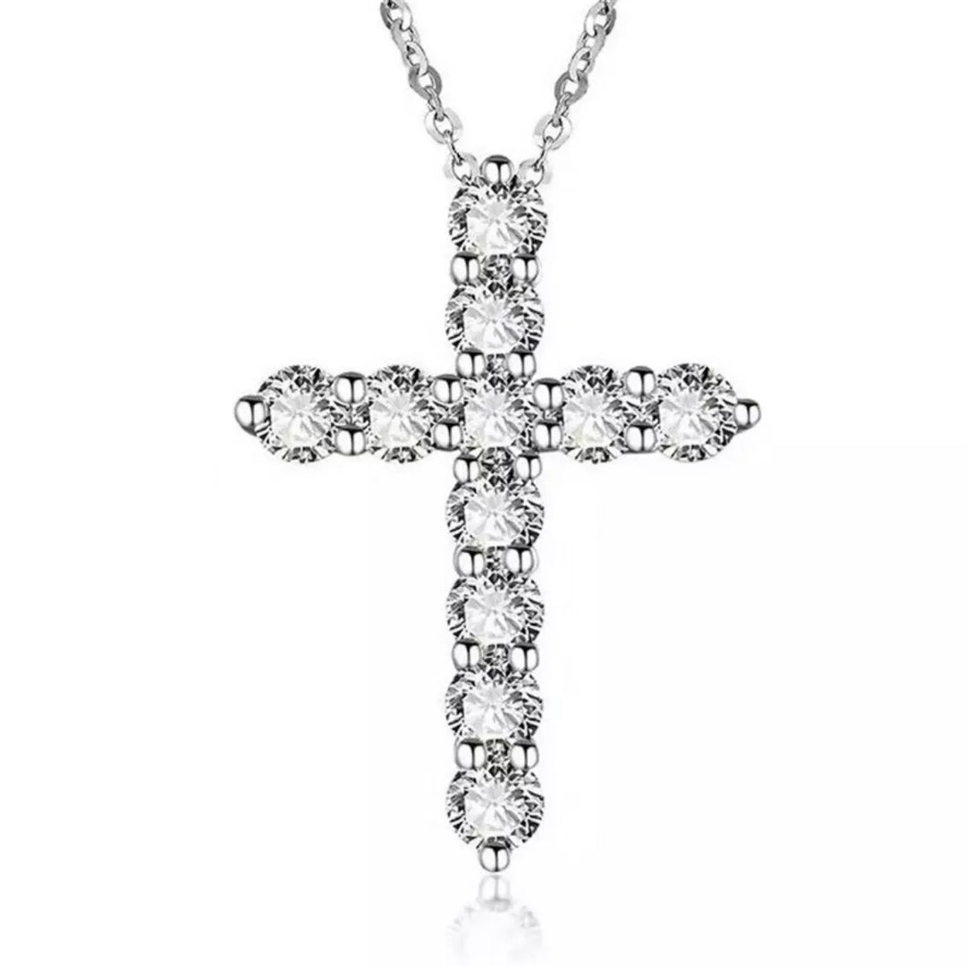 925 Sterling Silver Cross Pendant Necklace