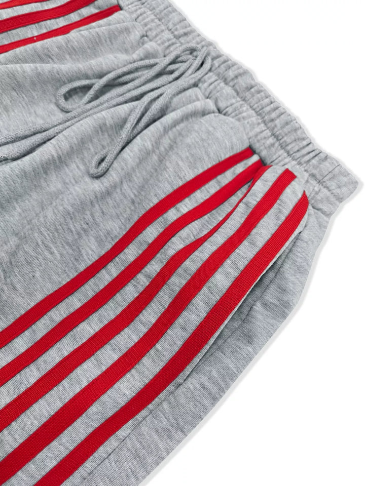 Casual Striped Sweatshirt and Pants Set