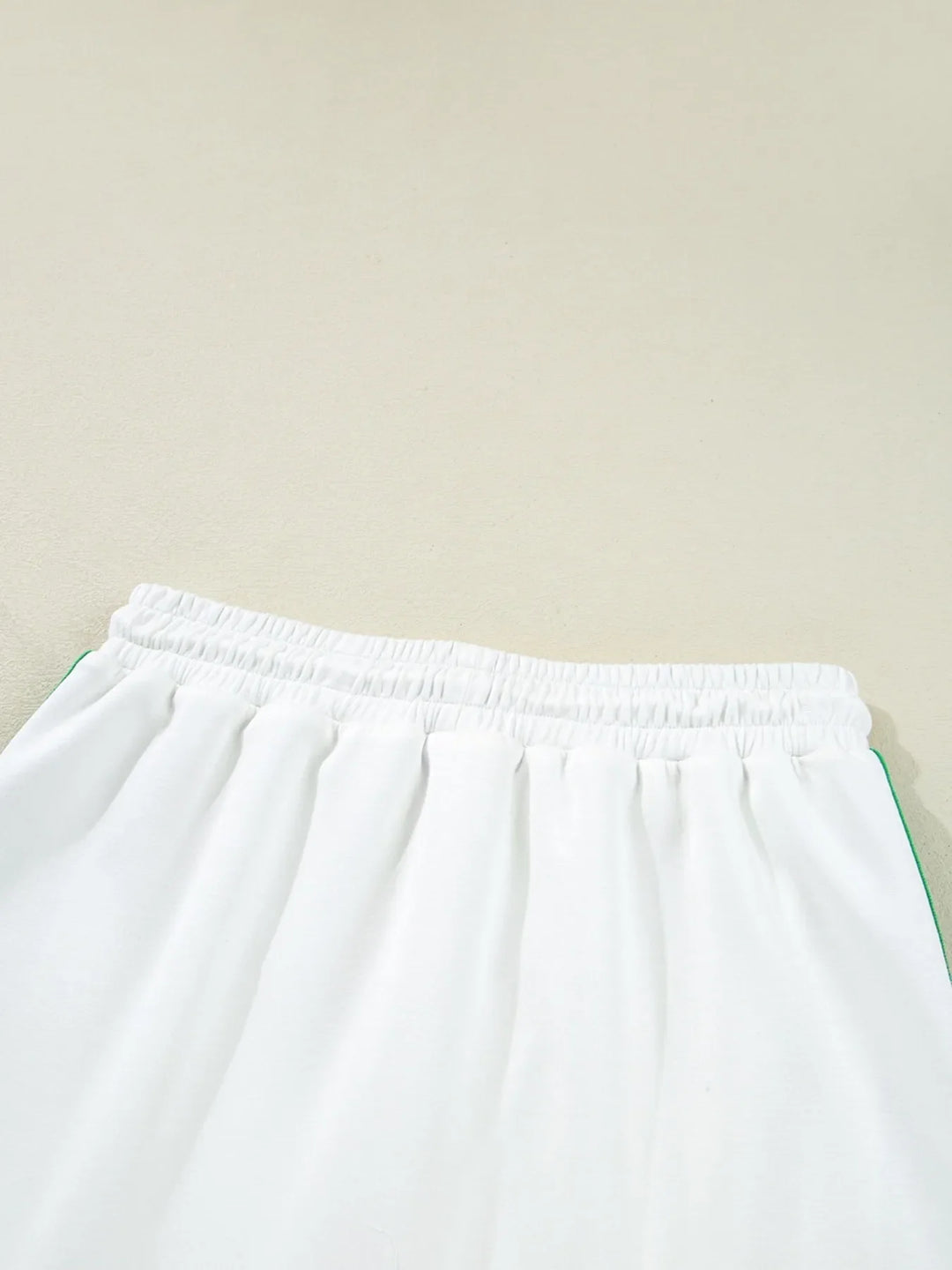 Contrast Trim Top and Mini Skirt Set