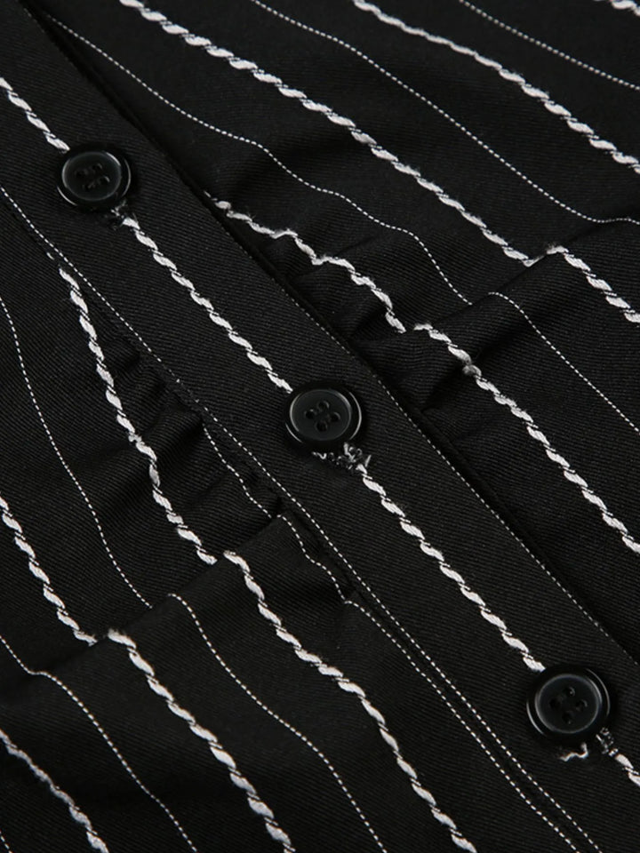 Striped Button-Down Collared Neck Shirt