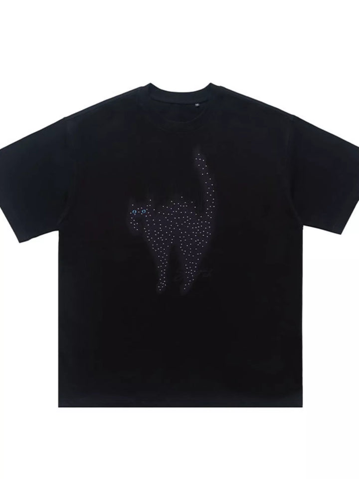 Men's Cat Graphic Short Sleeve T-Shirt