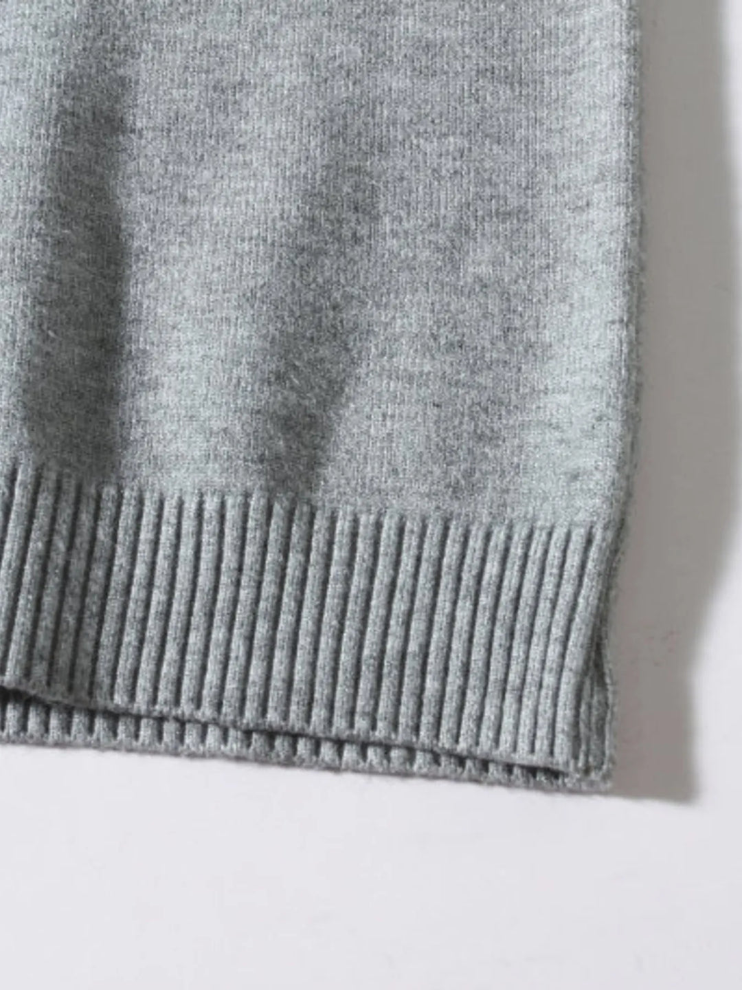 Men's Plus Size Ribbed Hem Long Sleeve Sweater