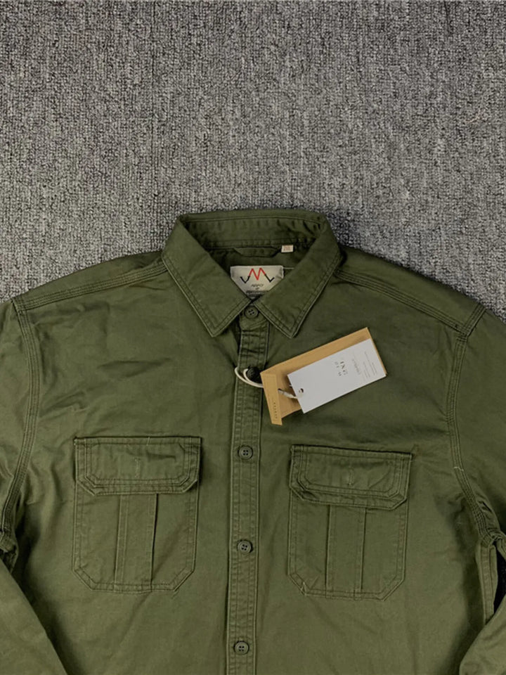 Men's Plus Size Button Up Long Sleeve Shirt
