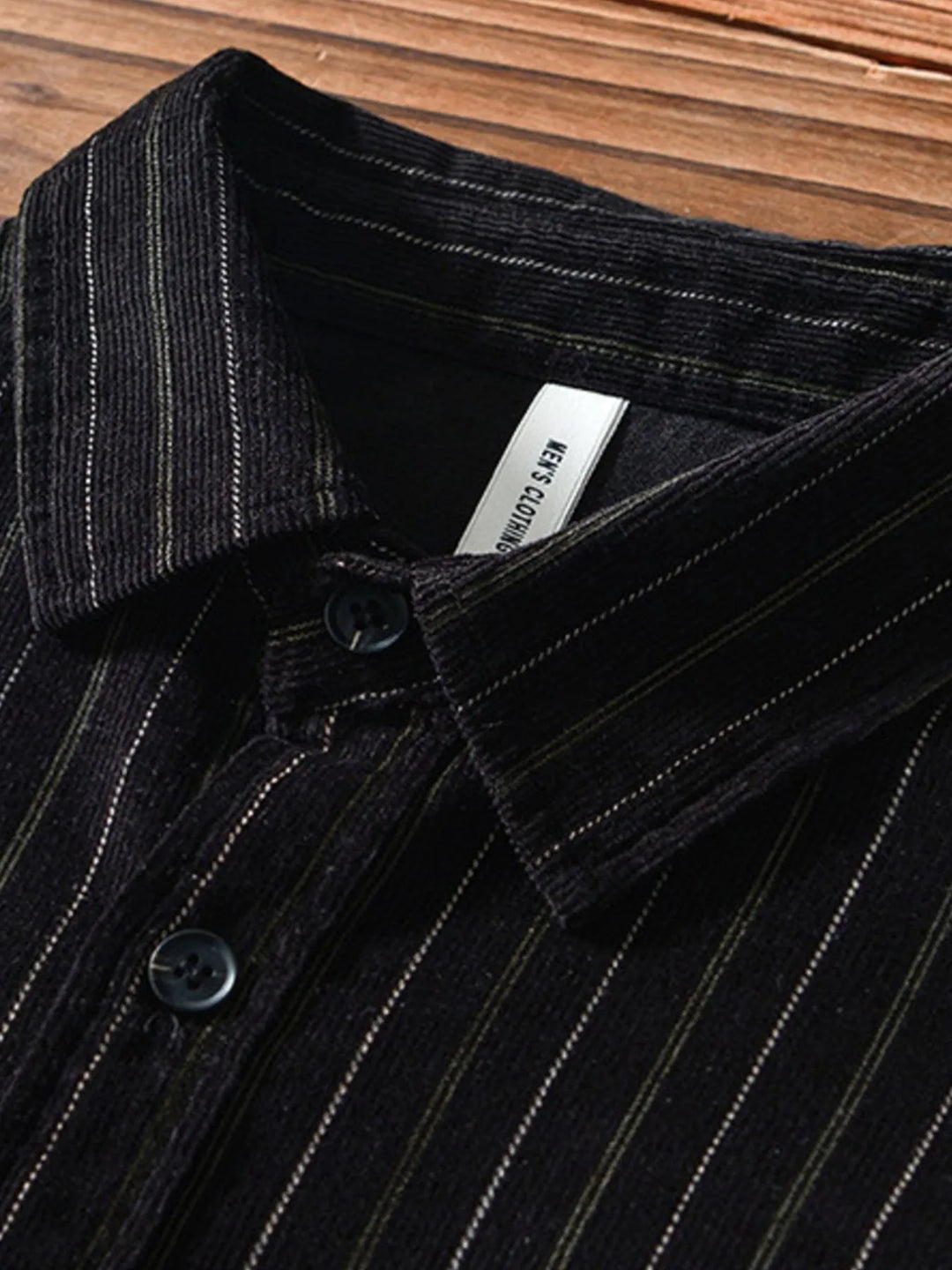 Men's Plus Size Striped Button Up Long Sleeve Shirt