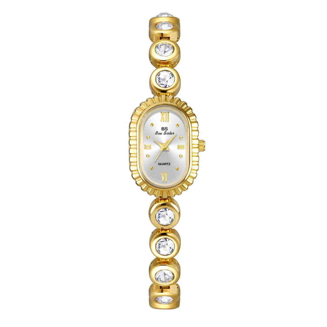 Womens Mid-century Light-luxury Jewelry Oval-arch Fashion Petite Watch
