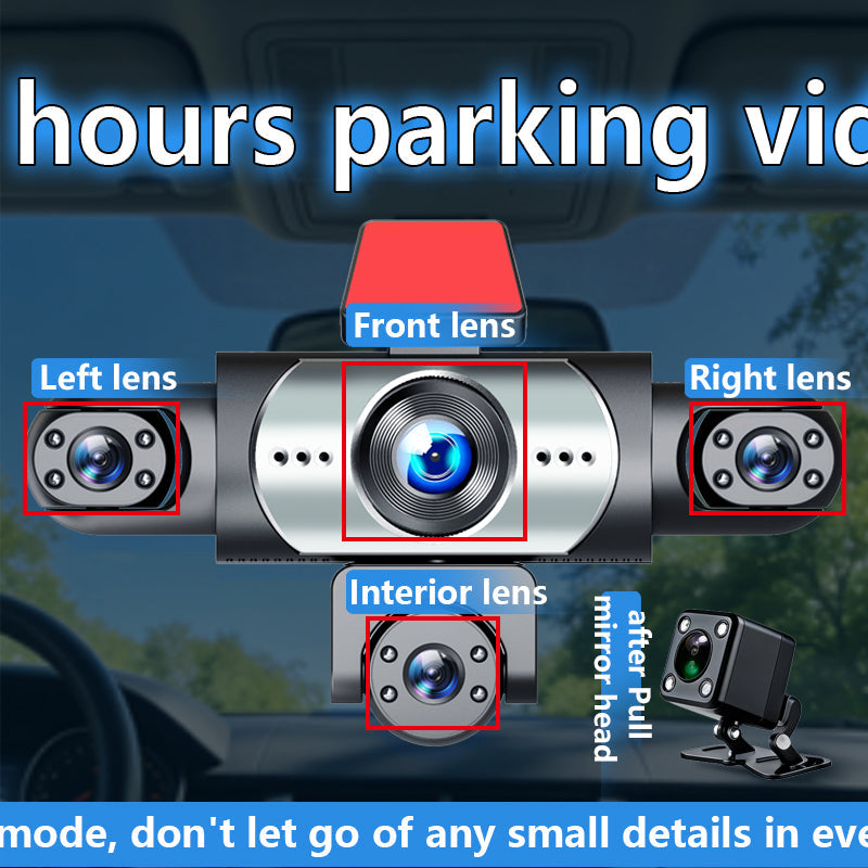 Five Camera Driving Recorder, 1080P High-definition Night Vision, Mobile App For Viewing Videos