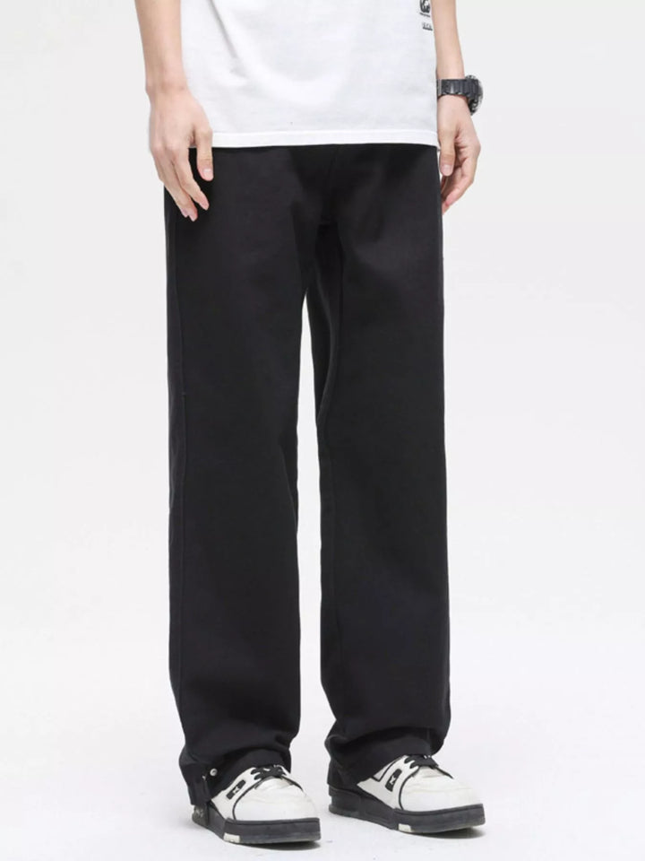Men's Full Size Washed Wide Leg Jeans Plus Size