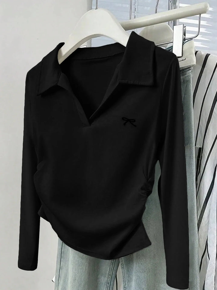 Johnny Collar Long Sleeve T-Shirt