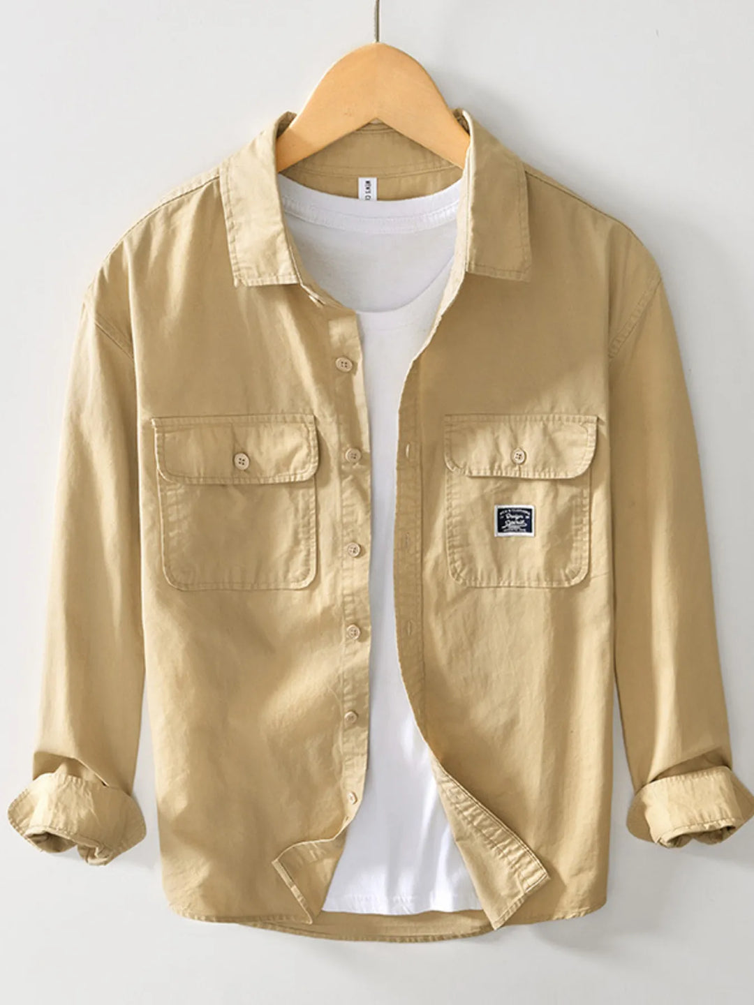 Men's Plus Size Button Up Long Sleeve Shirt
