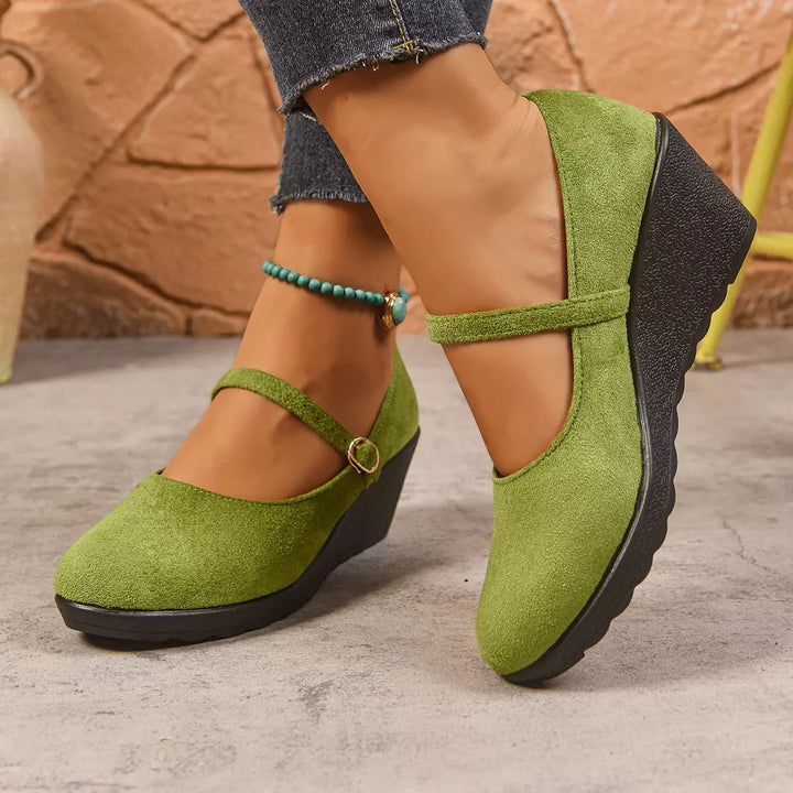 Round Toe Wedge Loafers