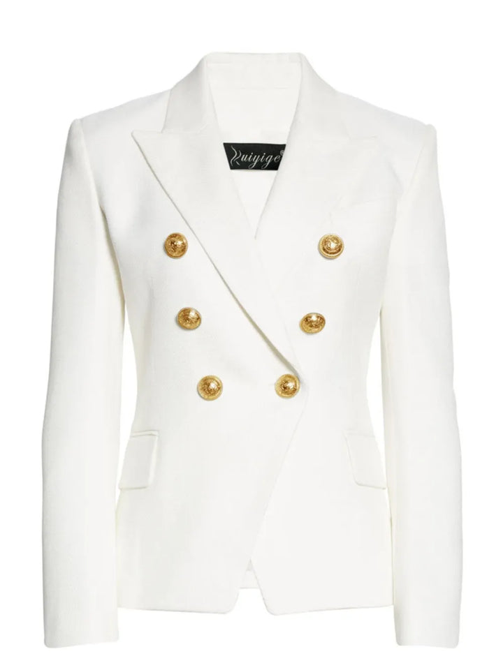 Lapel Collar Long Sleeve Blazer