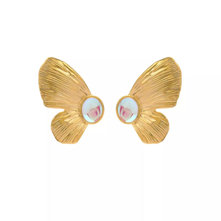 18K Gold-Plated  Butterfly Wing Earrings