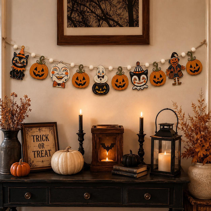 Halloween Pumpkin Cat Hanging Decoration