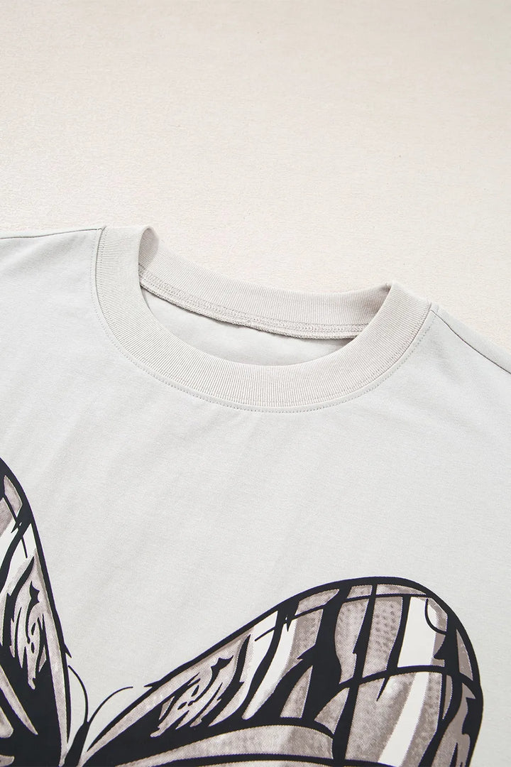 Casual Oversize Bow Drop Shoulder Tunic Casual Tee