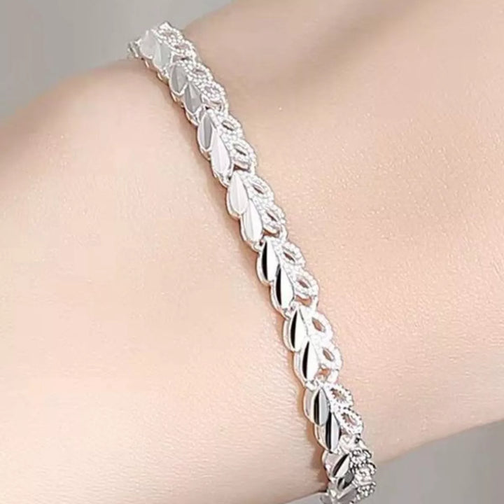 925 Sterling Silver Heart Link Bracelet