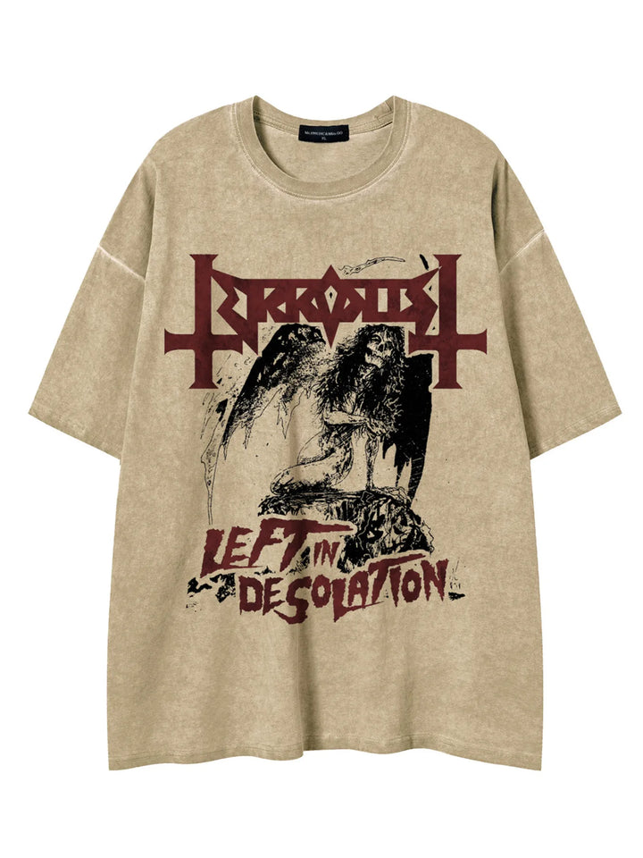 Men's Vintage Washed Graphic Oversized T-Shirt