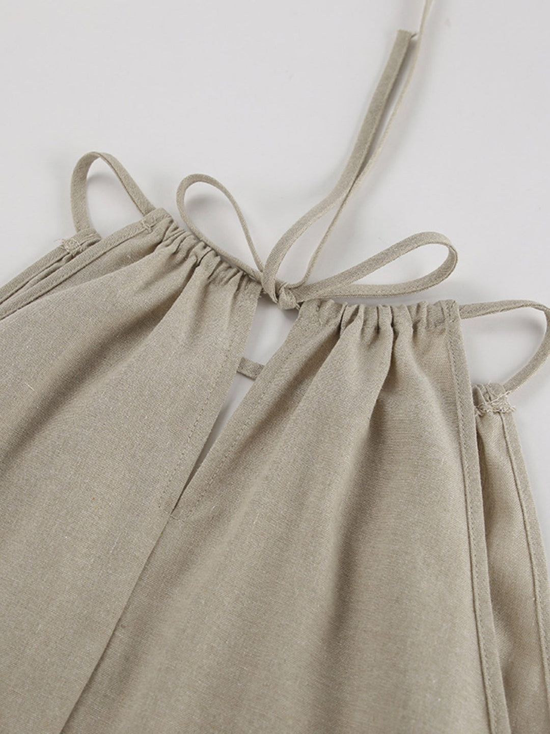 Cutout Tank and Wide Leg Pants Set
