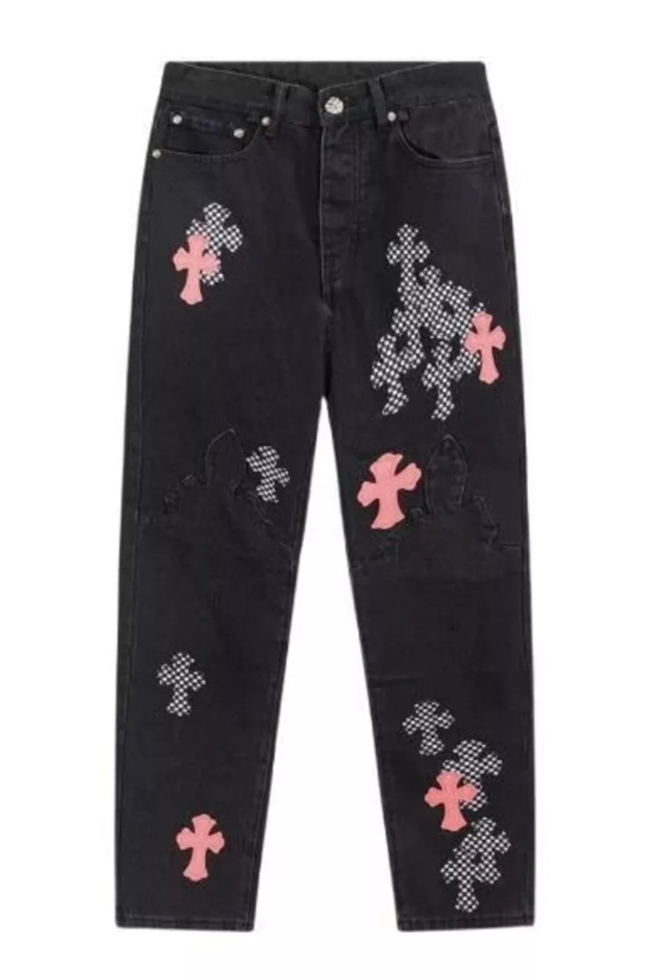 Men's Plus Size Cross Loose Fit Jeans