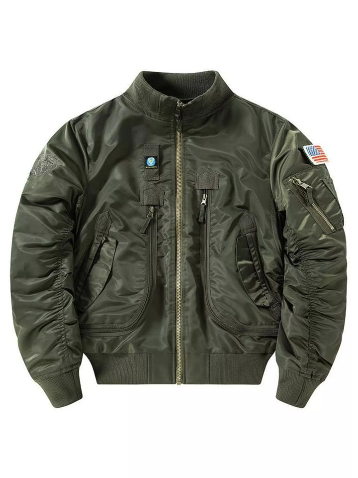 Men's Plus Size Zip Up Long Sleeve Jacket