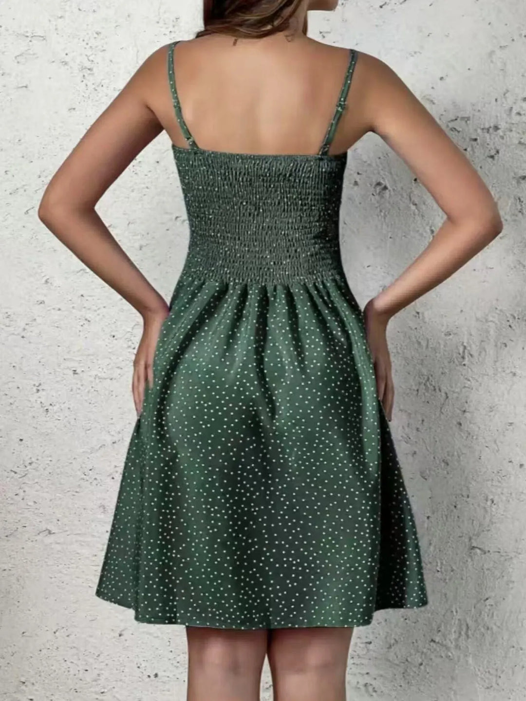 Full Size Smocked Square Neck Cami Dress Plus Size