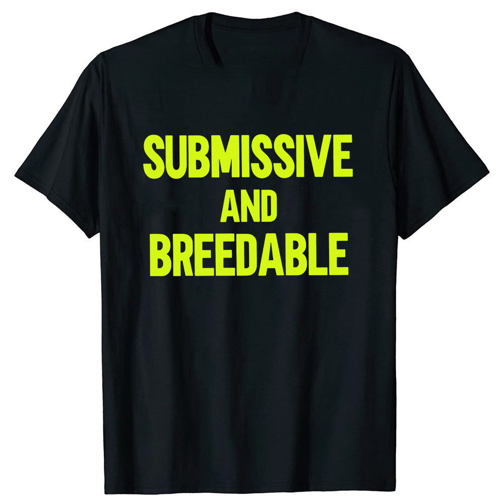 Obedient And Reproducible T-shirt Funny Humor Pure Cotton Neutral