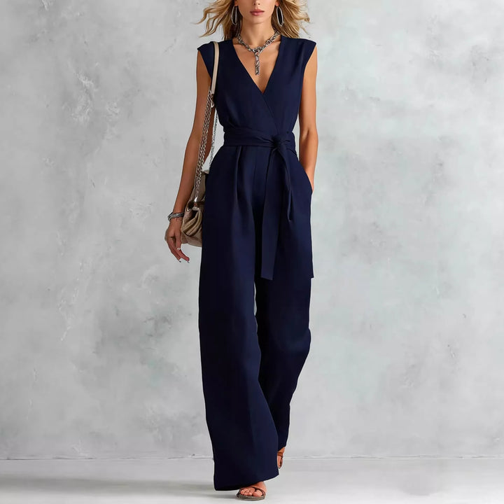 Sleeveless Wide Leg Jumpsuit